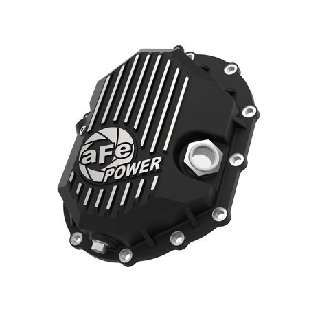 AFE POWER PRO SERIES FRONT DIFFERENTIAL COVER BLACK W/ MACHINED FINS 46-71050B